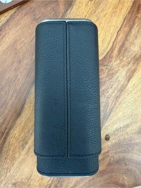 Cigar Black Leather Case